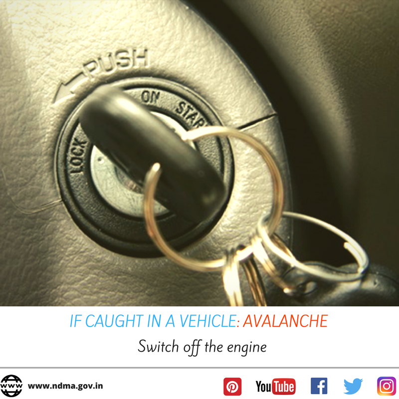 If caught in an avalanche - switch off the engine. 